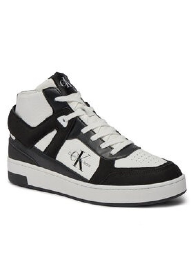 Calvin Klein Jeans Sneakersy Basket Cupsole Mid Lth Ml Fad YM0YM00883 Biały