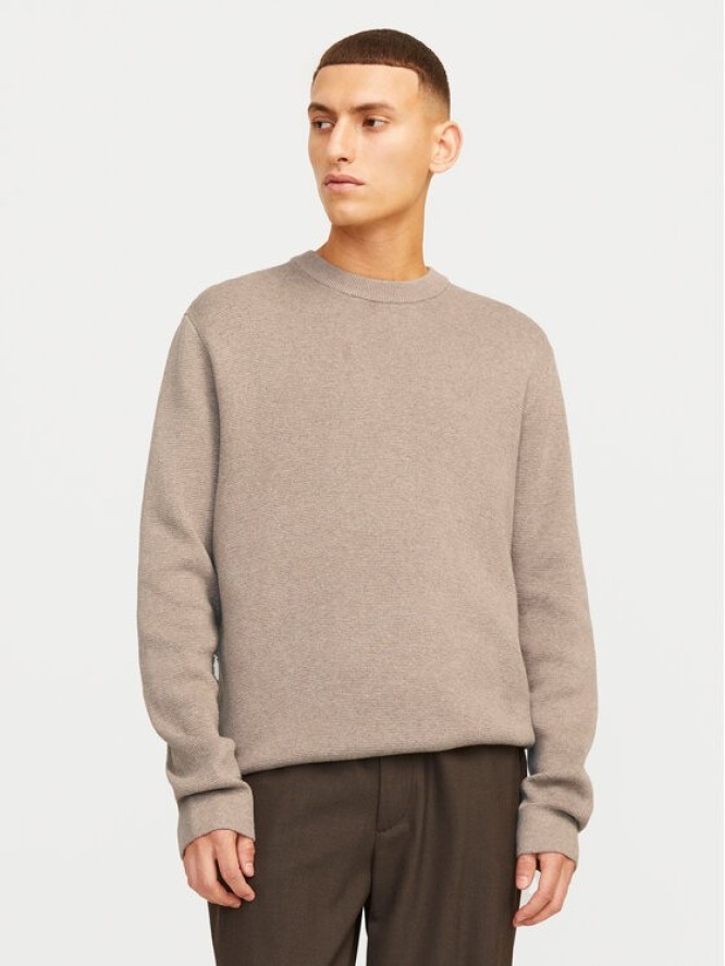 Jack&Jones Sweter Milano 12259666 Szary Relaxed Fit