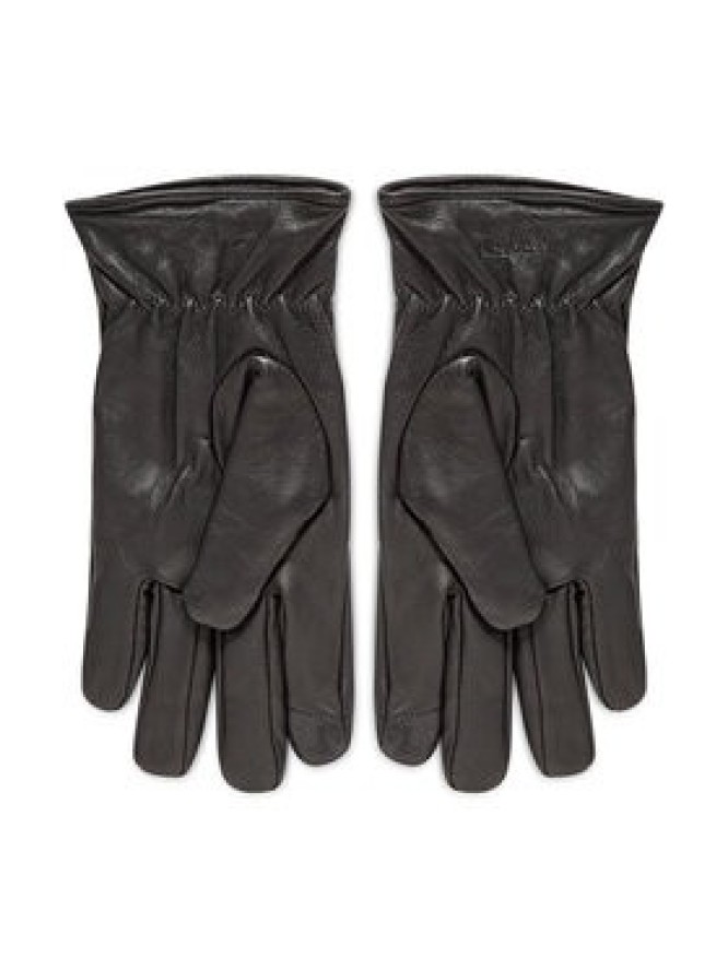 Jack&Jones Rękawiczki Męskie Jacmontana Leather Gloves Noos 12125090 Czarny