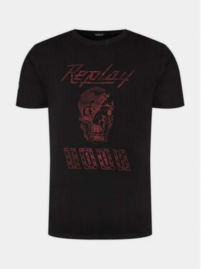 Replay T-Shirt M6761.000.23608P Czarny Regular Fit