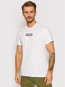 Tommy Jeans T-Shirt Tjm Entry Print DM0DM11601 Biały Relaxed Fit