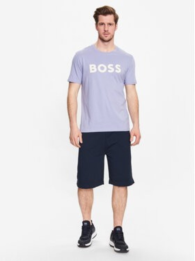 Boss T-Shirt 50481923 Fioletowy Regular Fit