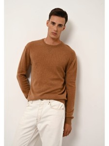 Just Cashmere Kaszmirowy sweter "Noe" w kolorze karmelowym rozmiar: L