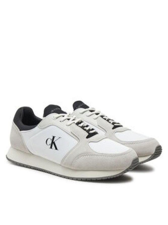 Calvin Klein Jeans Sneakersy Retro Sock Runner Mg Wmm YM0YM01152 Biały