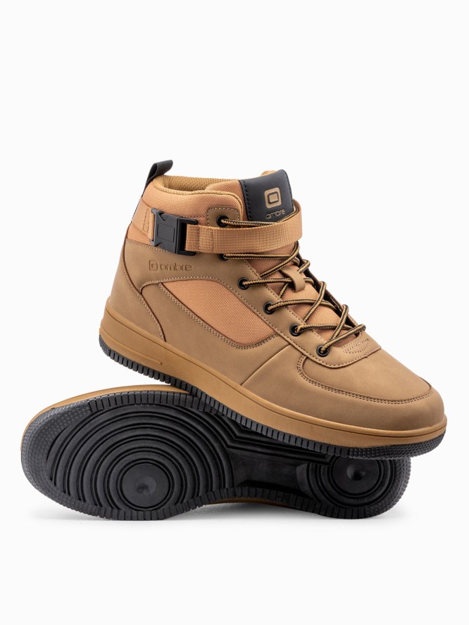 Buty męskie sneakersy za kostkę - camel V3 T317 - 44