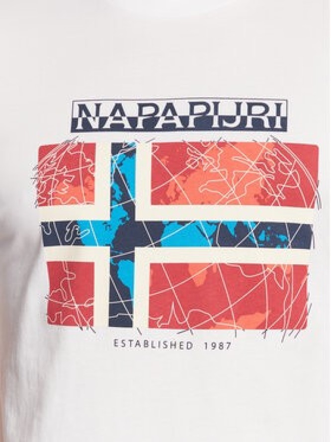 Napapijri T-Shirt S-Guiro NP0A4H22 Biały Regular Fit