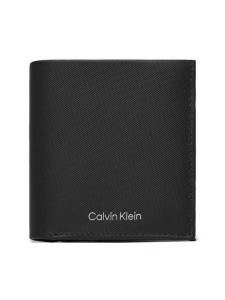 Calvin Klein Duży Portfel Męski Ck Must Trifold 6Cc W/ Coin K50K511382 Czarny