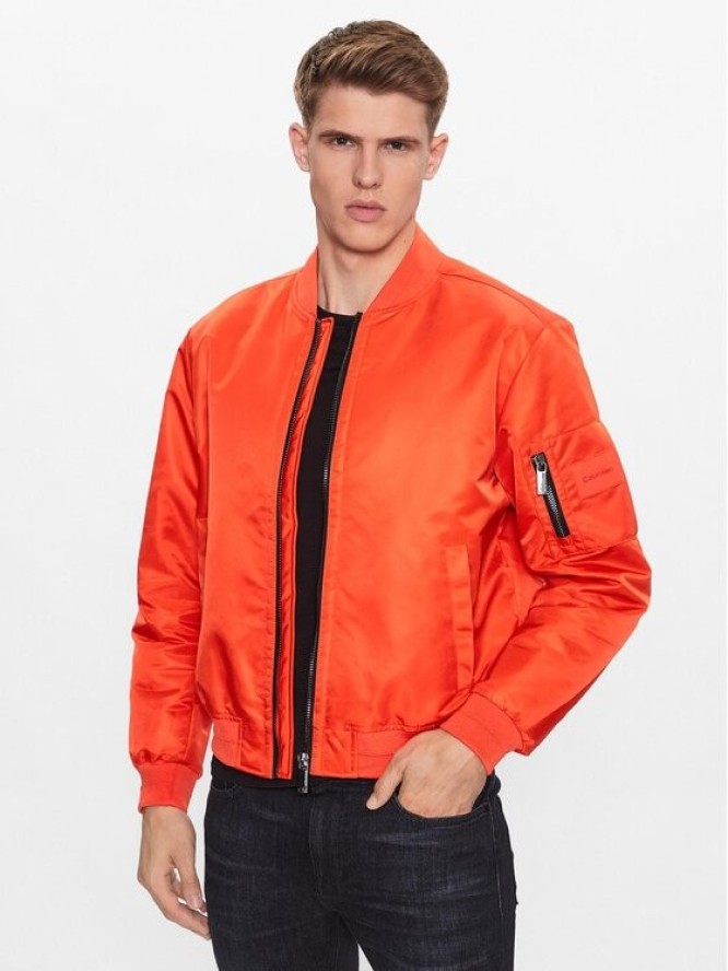 Calvin Klein Kurtka bomber Hero K10K109907 Pomarańczowy Regular Fit