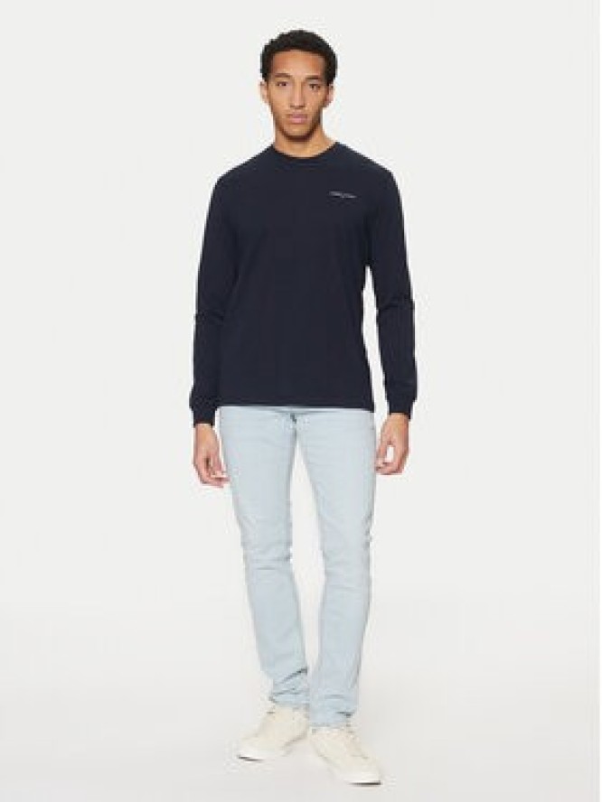 Tommy Jeans Longsleeve Linear DM0DM21138 Granatowy Slim Fit