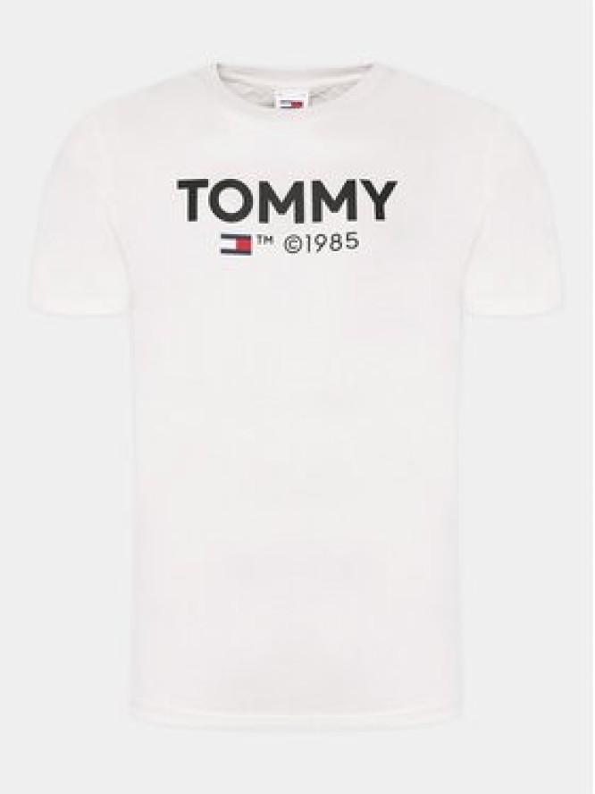 Tommy Jeans T-Shirt Essential DM0DM18264 Biały Slim Fit