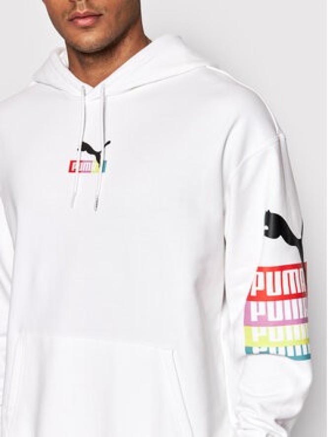 Puma Bluza Brand Love Multiple 533658 Biały Relaxed Fit