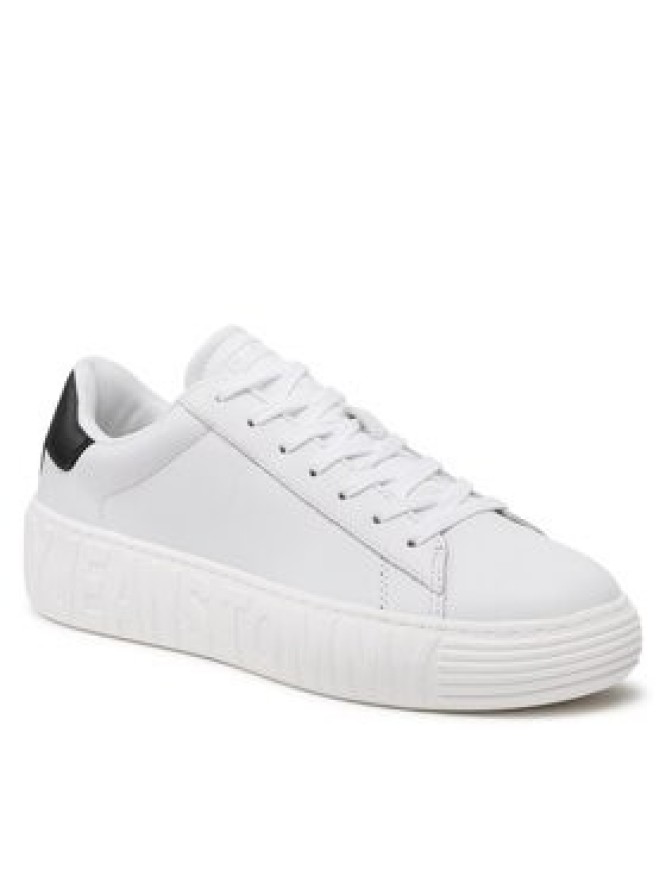 Tommy Jeans Sneakersy Leather Outsole EM0EM01159 Biały