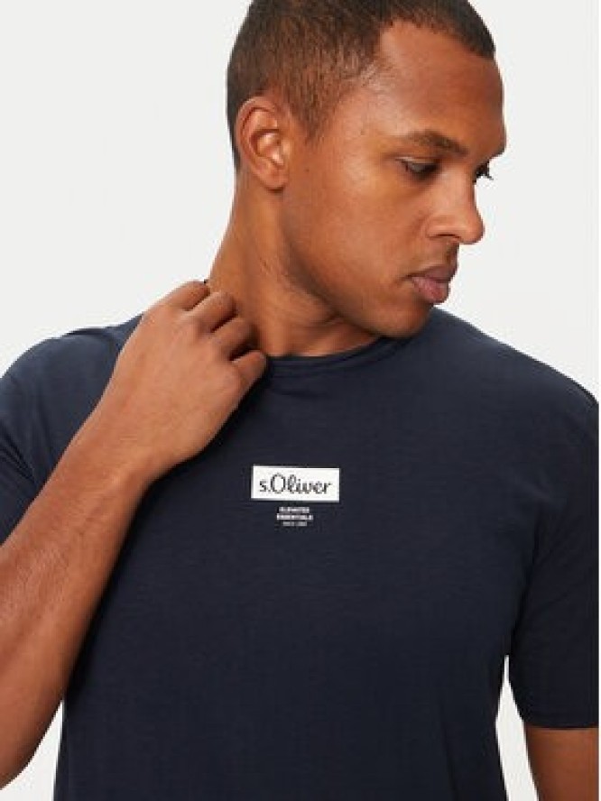 s.Oliver T-Shirt 2150054 Granatowy Regular Fit