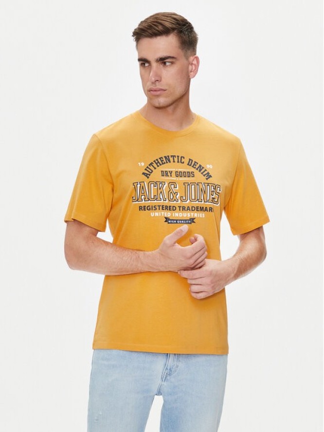 Jack&Jones T-Shirt Logo 12254862 Żółty Standard Fit