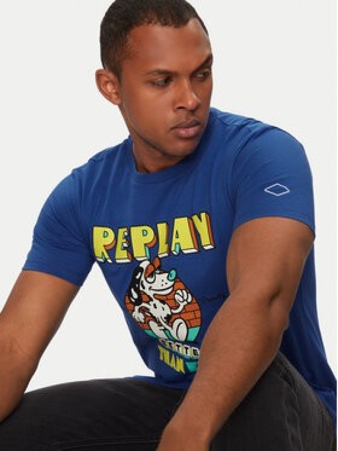 Replay T-Shirt M6800.000.2660 Niebieski Regular Fit