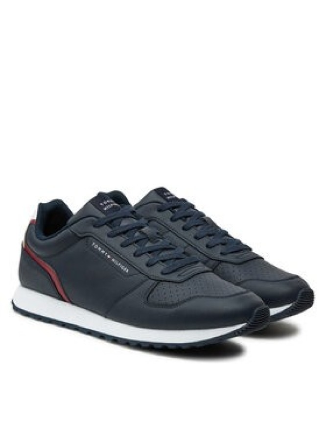 Tommy Hilfiger Sneakersy New Runner Eva Mix Lth Flag FM0FM05453 Granatowy