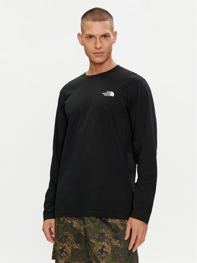 The North Face Longsleeve Simple Dome NF0A87QN Czarny Regular Fit