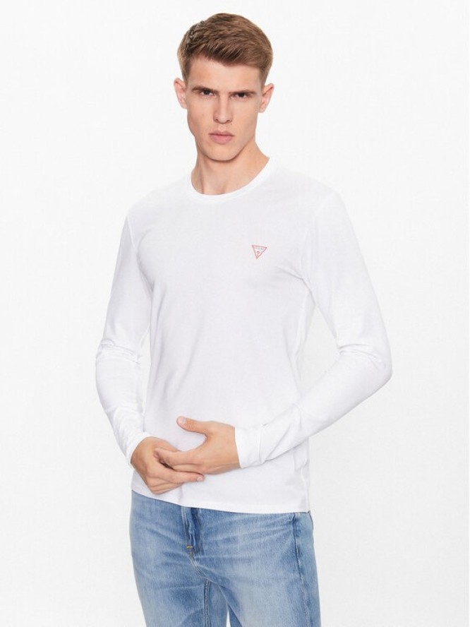 Guess Longsleeve M2YI28 J1314 Biały Slim Fit