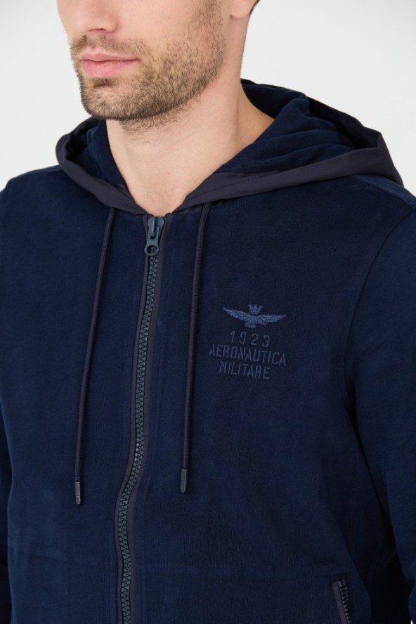 AERONAUTICA MILITARE Granatowa bluza z kapturem