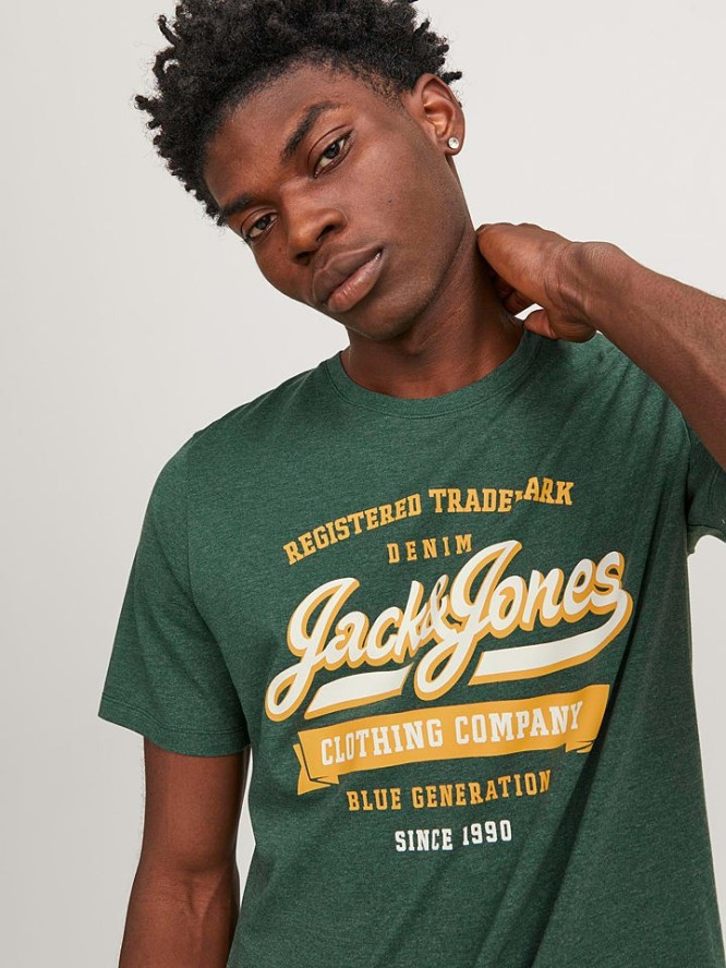 Jack & Jones Koszulka w kolorze zielonym rozmiar: M