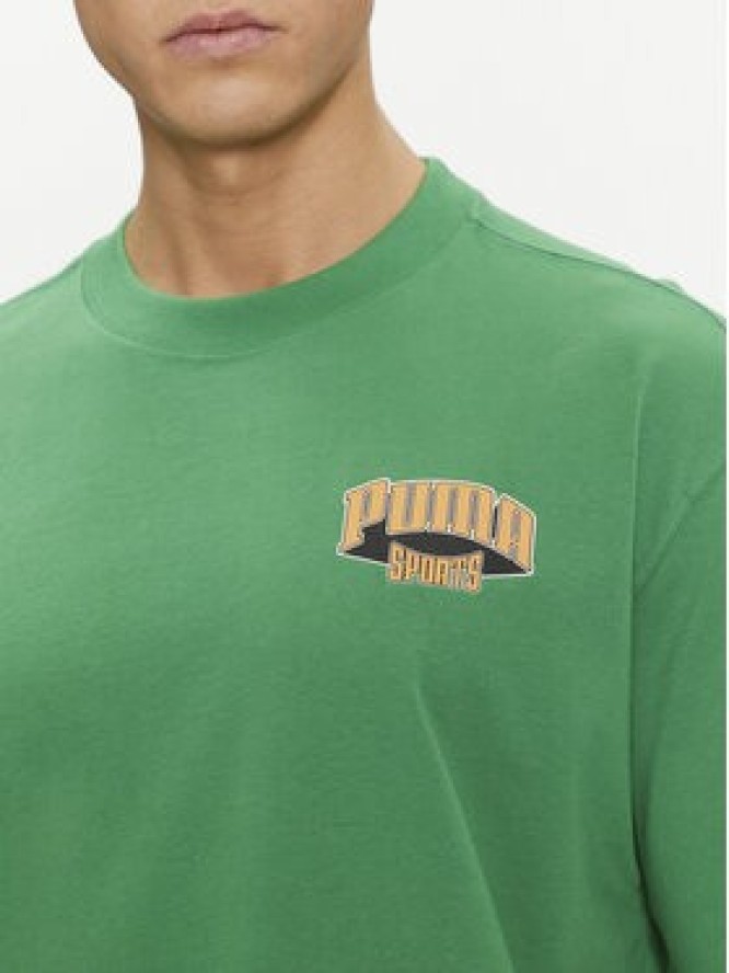 Puma T-Shirt For The Fanbase Graphic 624395 Zielony Relaxed Fit