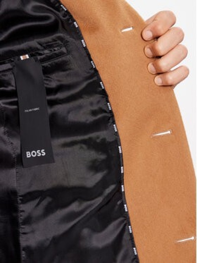 Boss Płaszcz wełniany H-Hyde-C-224 50485199 Brązowy Regular Fit