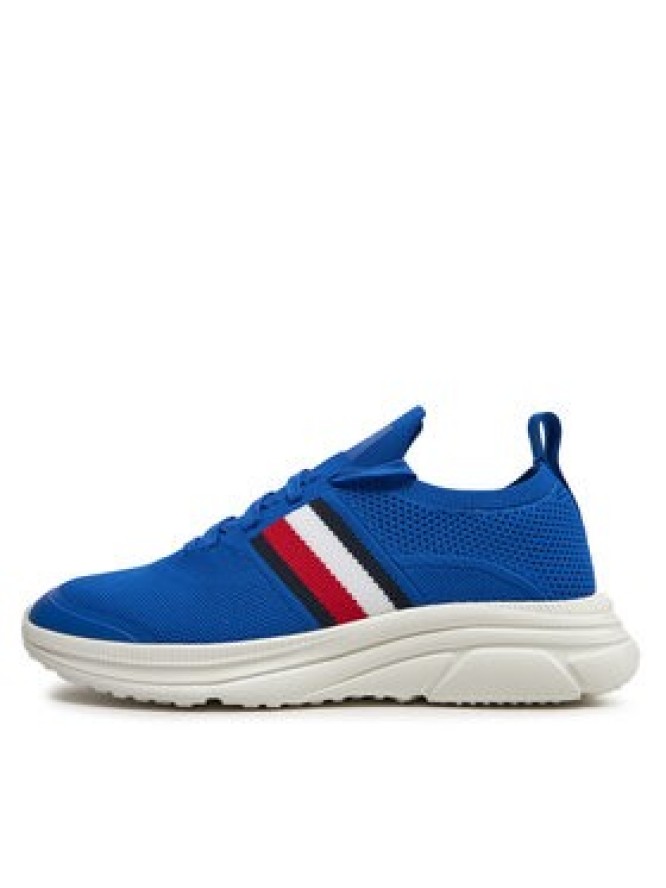 Tommy Hilfiger Sneakersy Modern Runner Knit Stripes Ess FM0FM04798 Niebieski