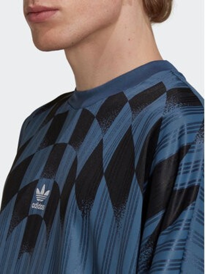 adidas Longsleeve Rekive Graphic HK7331 Niebieski Loose Fit