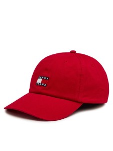 Tommy Jeans Czapka z daszkiem Tjm Heritage Cap AM0AM12020 Czerwony