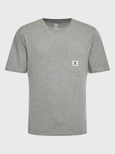 Element T-Shirt Basic Pocket Label ELYKT00116 Szary Regular Fit