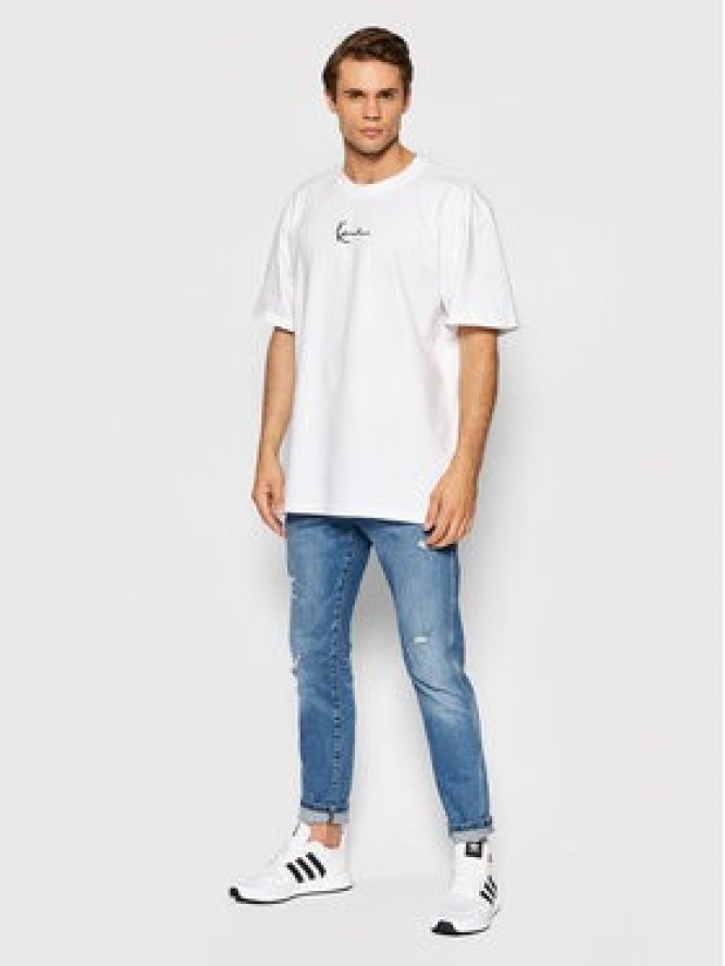 Karl Kani T-Shirt Small Signature 6060585 Biały Regular Fit