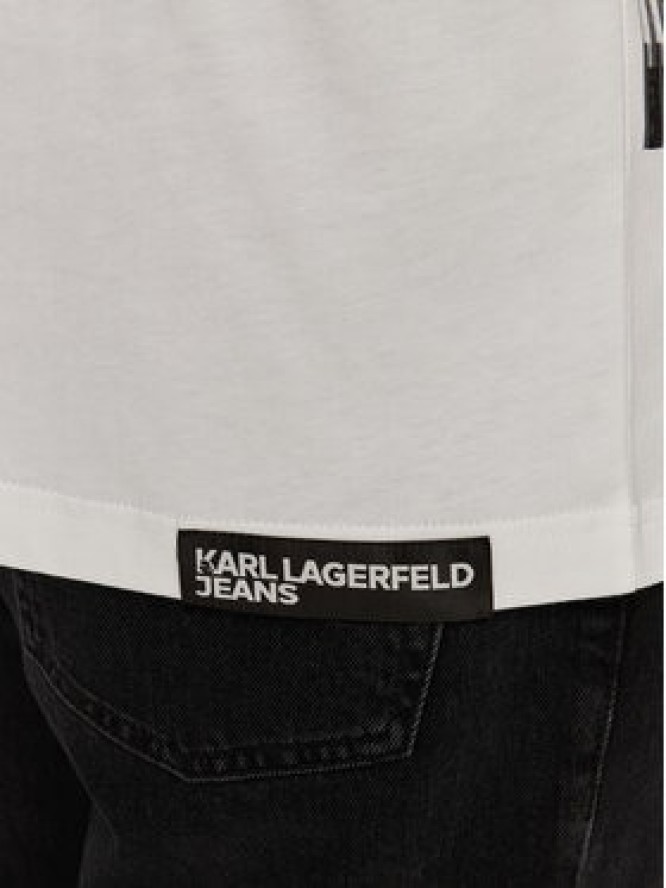 Karl Lagerfeld Jeans T-Shirt 246D1705 Biały Regular Fit