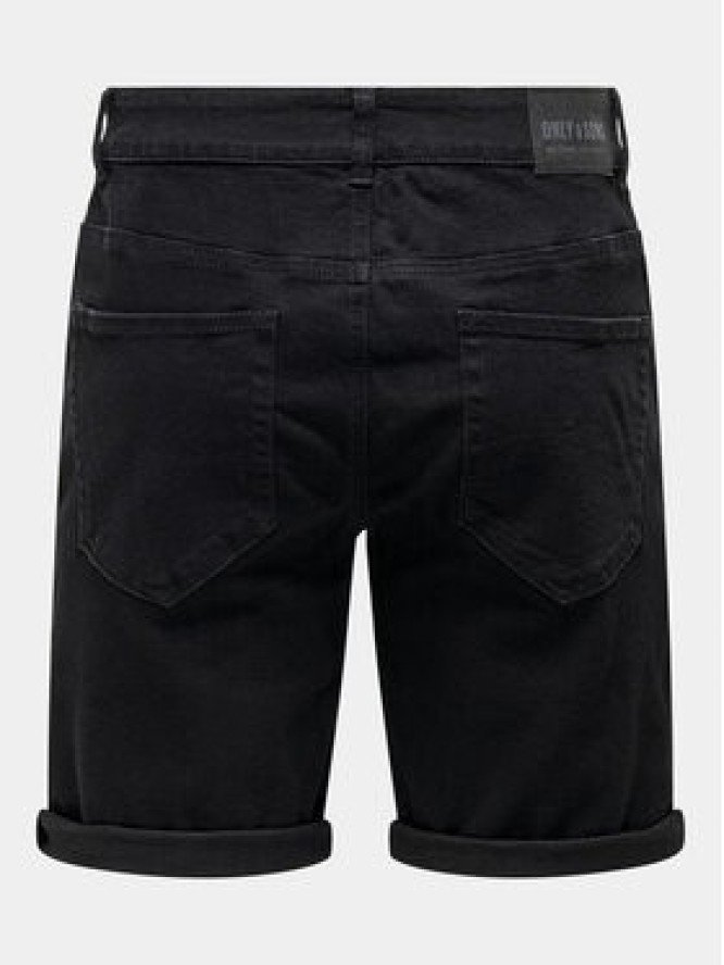 Only & Sons Szorty jeansowe Ply 22029041 Czarny Regular Fit