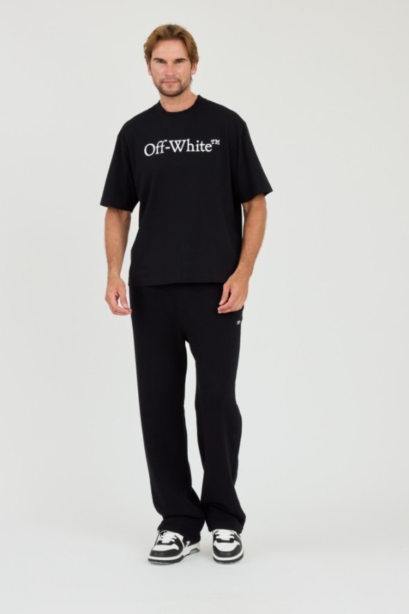 OFF-WHITE Czarny t-shirt Big Bookish Skate