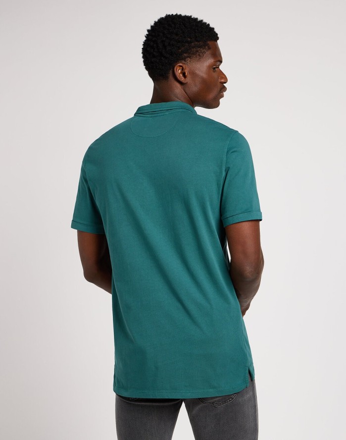 WRANGLER JERSEY POLO MĘSKA KOSZULKA POLO POLÓWKA EVERGREEN 112349966