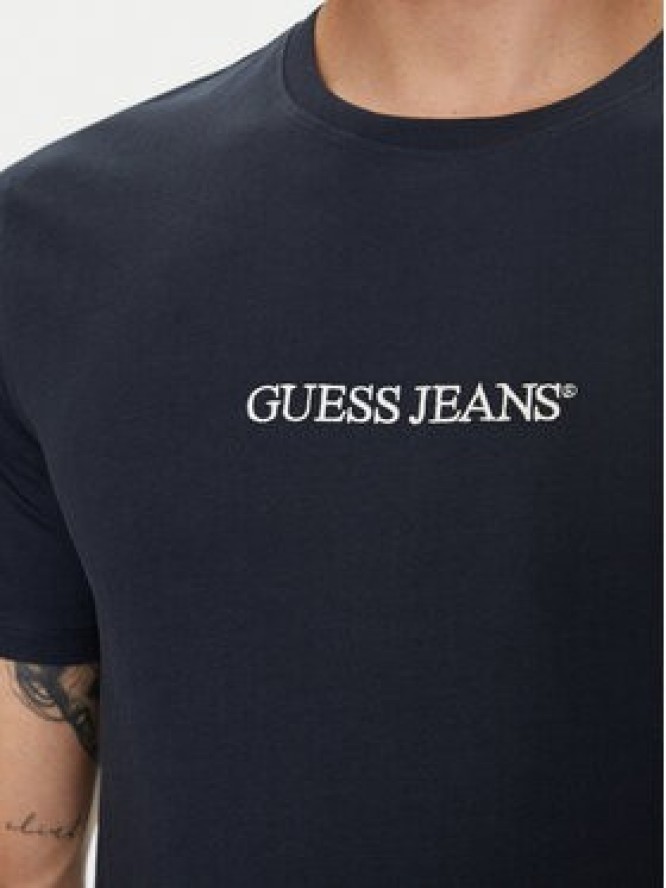 Guess Jeans T-Shirt M4YI52 K8HM0 Niebieski Slim Fit