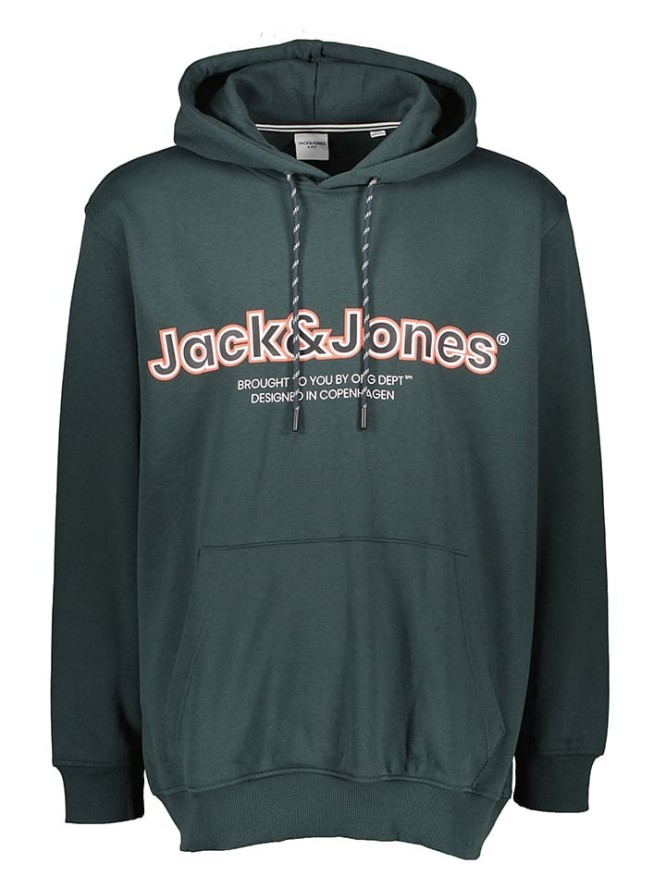 JACK & JONES PLUS Bluza w kolorze ciemnozielonym rozmiar: 4XL