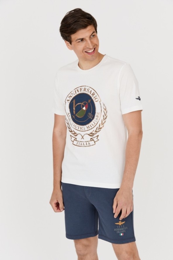 AERONAUTICA MILITARE Biały t-shirt męski