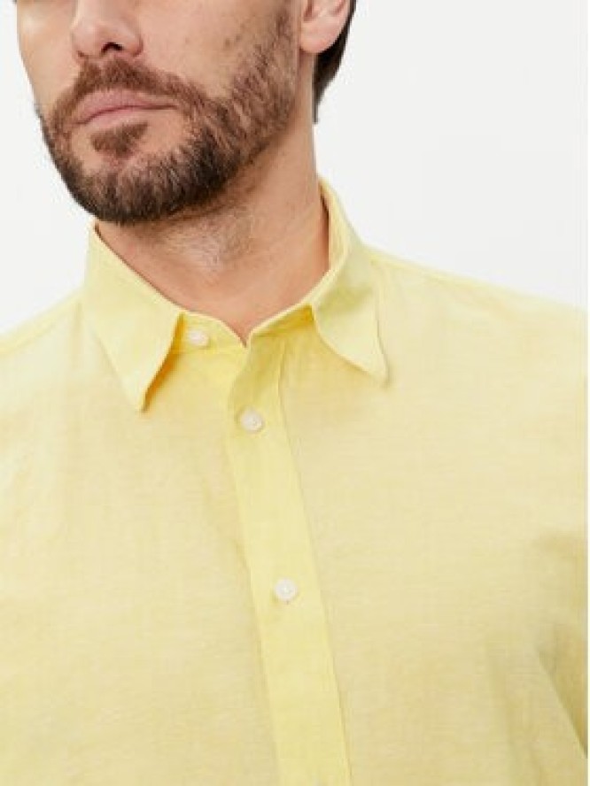 Selected Homme Koszula 16079052 Żółty Regular Fit