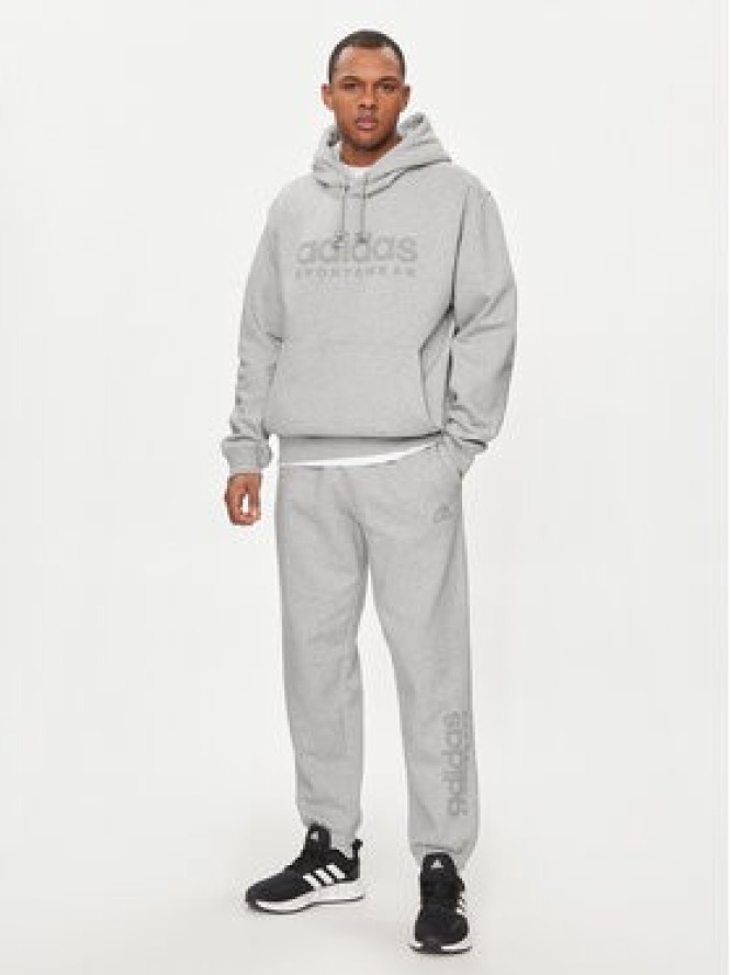 adidas Bluza All Szn Fleece Graphic IW1205 Szary Loose Fit