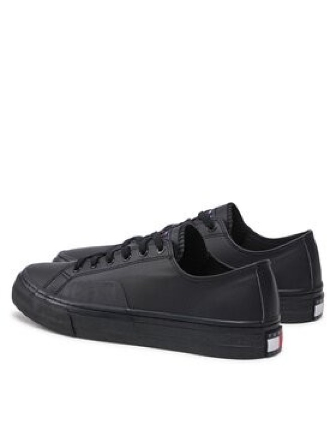 Tommy Jeans Tenisówki Leather Vulc EM0EM01047 Czarny