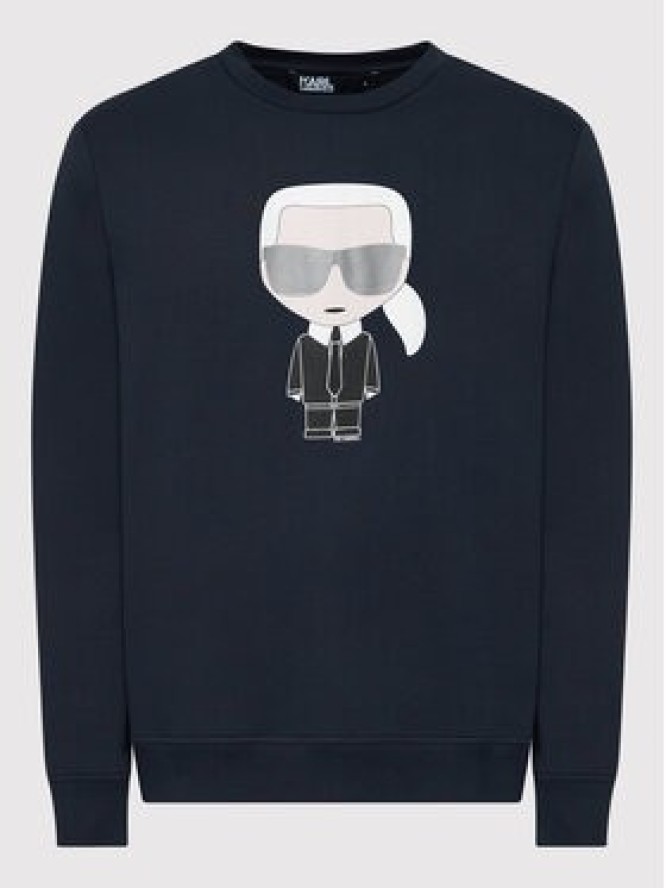 KARL LAGERFELD Bluza Sweat Crewneck 705071 500951 Granatowy Regular Fit