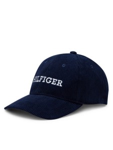 Tommy Hilfiger Czapka z daszkiem Monotype Cordoroy Cap AM0AM11990 Granatowy