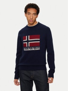 Napapijri Sweter D-Silvretta NP0A4IK4 Granatowy Regular Fit