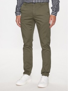 Lindbergh Chinosy 30-005044 Zielony Slim Fit