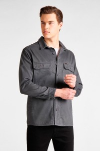 LEE WORKWEAR OVERSHIRT MĘSKA KOSZULA STEEL GREY L68DLD90