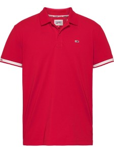 TOMMY JEANS Koszulka polo w kolorze czerwonym rozmiar: L