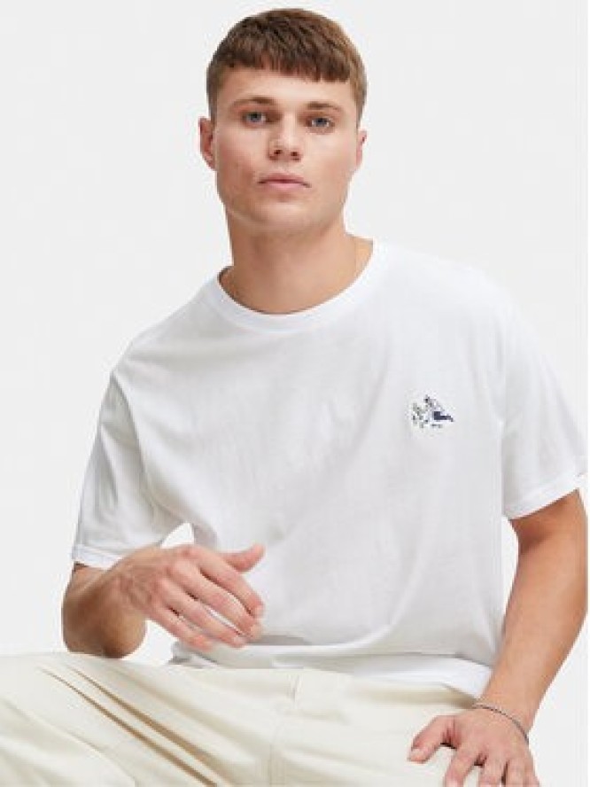 Solid T-Shirt Ilias 21108139 Biały Regular Fit