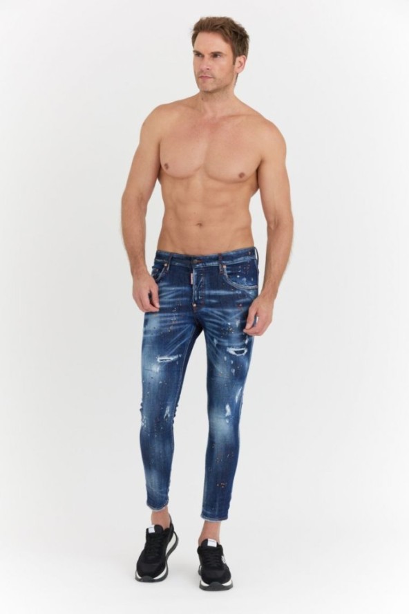 DSQUARED2 Granatowe jeansy super twinkie jeans