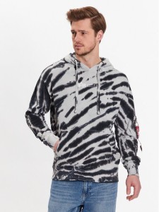 Alpha Industries Bluza Tie Dye 106335 Szary Regular Fit